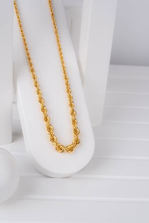 14 Ayar Sarı Altın Halat Süzme Zincir