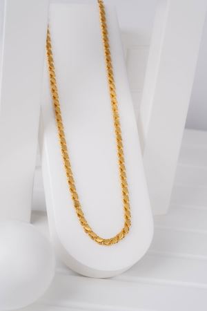 14 Ayar Sarı Altın Pullu Zincir