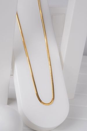 22 Ayar Sarı Altın Bombeli Ezme Zincir