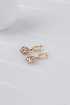 14 Ayar Sarı Altın Jazibee Baget Küpe