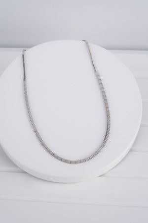 14 Ayar Beyaz Altın Su Yolu Gerdanlık