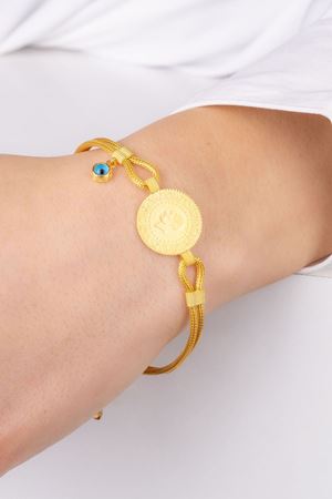 14 Ayar Sarı Altın Çeyrek Altın Bileklik