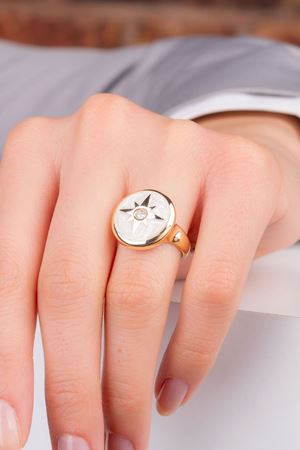 14 Ayar Altın Kutup Yıldızı Yüzük