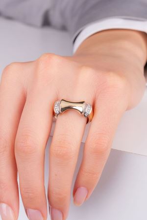 14 Ayar Sarı Altın Kemik Yüzük