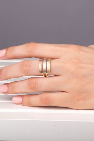 ARPAŞ 14 Ayar Altın Kaburga 3 Sıra Yüzük