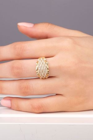 ARPAŞ 14 Ayar Sarı Altın Tasarım Yüzük