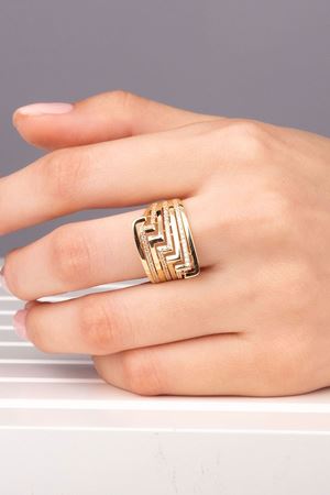 ARPAŞ 14 Ayar Sarı Altın Tasarım Yüzük