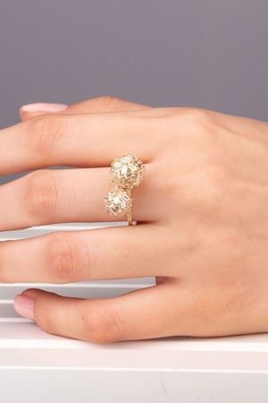 14 Ayar Sarı Altın Jazibee Yüzük