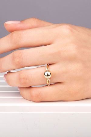 ARPAŞ 14 Ayar Sarı Altın Top Yüzük