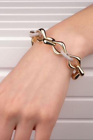 14 Ayar Sarı Altın Tasarım Bileklik