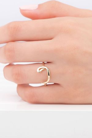 14 Ayar Sarı Altın Vav Yüzük