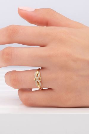 14 Ayar Sarı Altın Eklem Yüzük