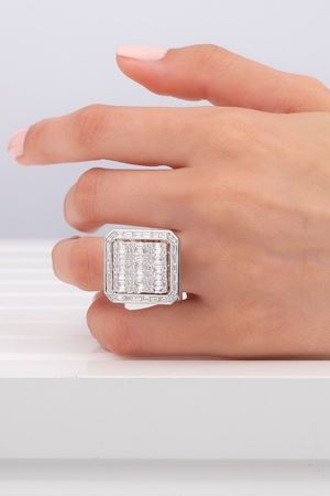 2,99 Carat Pırlanta Baget Tasarım Set Yüzük