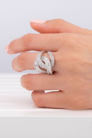 2,92 Carat Pırlanta Düğüm Baget Yüzük