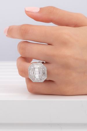 3,15 Carat Pırlanta Tasarım Baget Yüzük