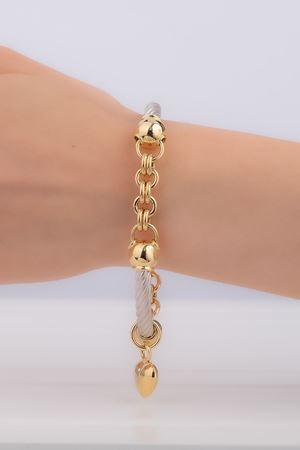 14 Ayar Sarı Altın Kalp Sevgi Bileklik