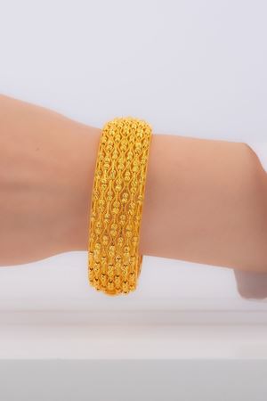 14 Ayar Sarı Altın Fantezi Bilezik