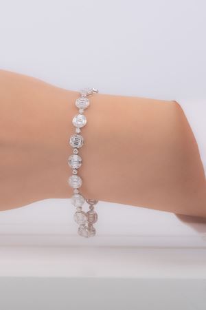 5,26 Carat Pırlanta Tasarım Baget Bileklik