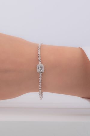 1,19 Carat Pırlanta Baget Bileklik