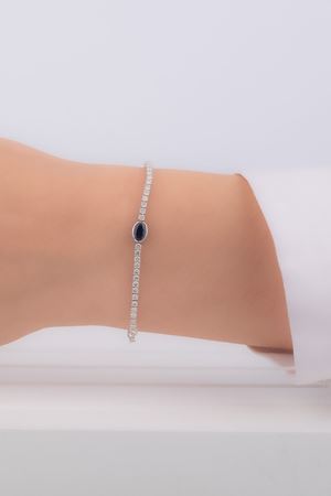 1,39 Carat Pırlanta Safir Taşlı Bileklik