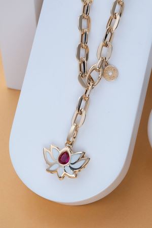 14 Ayar Altın Lotus Eterna Set Gerdanlık