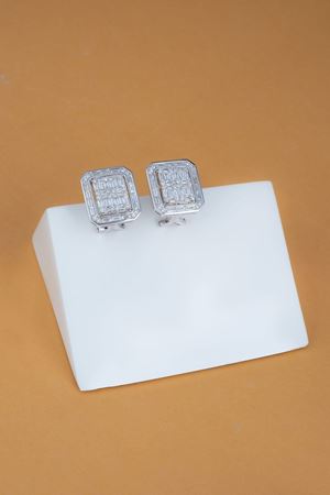 1,96 Carat Pırlanta Baget Set Küpe