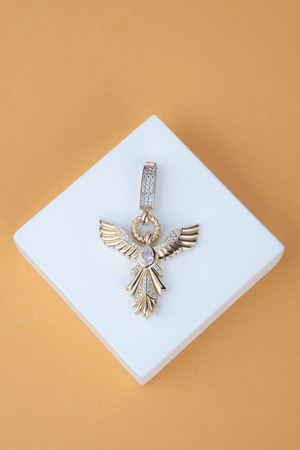 X Çağla 14 Ayar Anka Kuşu Charm Kolye Ucu