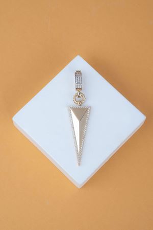 X Çağla 14 Ayar Piramit Charm Kolye Ucu