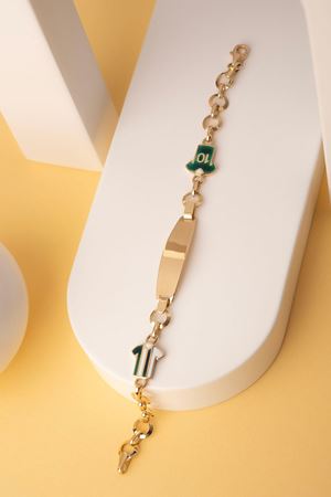 14 Ayar Altın Plaka Fanatik Çocuk Bileklik