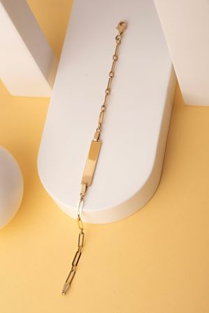 14 Ayar Altın Plaka Çocuk Bileklik