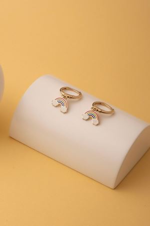 14 Ayar Altın Gökkuşağı Çocuk Küpe