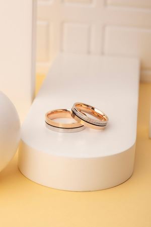 14 Ayar Rose Beyaz Altın Kadın Alyans