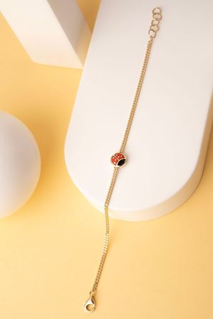 GENOLA 14 Ayar Sarı Altın Uğur Çocuk Bileklik