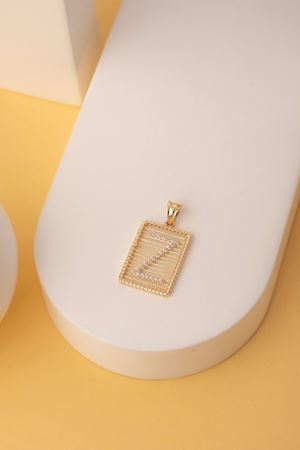 14 Ayar Sarı Altın Harf Z Kolye Ucu