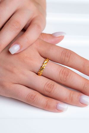 22 Ayar Sarı Altın Burma Yüzük