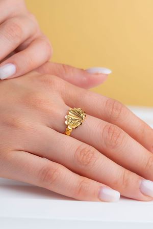 22 Ayar Sarı Altın Tasarım Yüzük