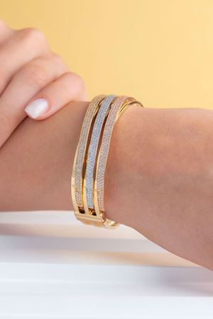 14 Ayar Altın 3 Sıra Fantezi Bilezik