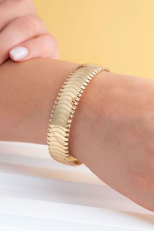 14 Ayar Sarı Altın Tasarım Bilezik