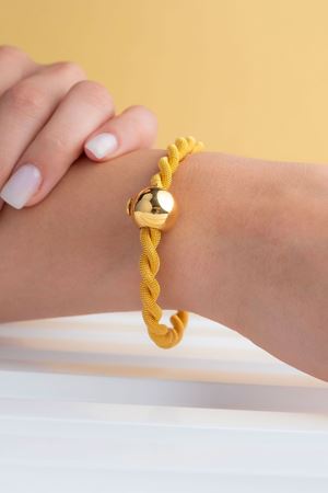 22 Ayar Sarı Altın Topuzlu Bilezik