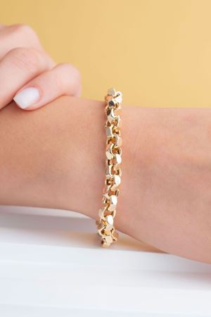 14 Ayar Sarı Altın Tasarım Bileklik