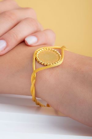 14 Ayar Sarı Altın Burgu Çeyrek Bileklik