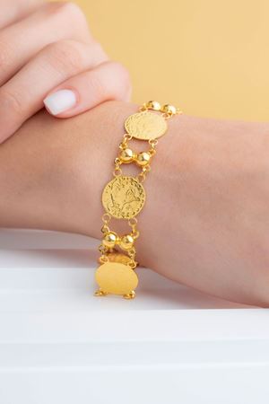 22 Ayar Sarı Altın Kaykay Bileklik