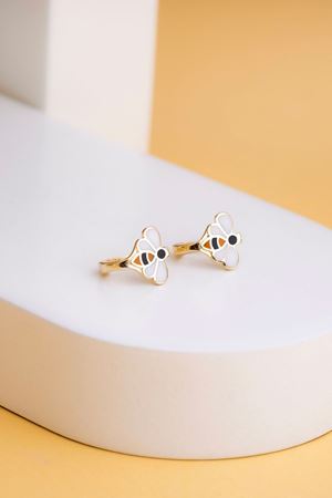 14 Ayar Altın Arı Figürlü Çocuk Küpe