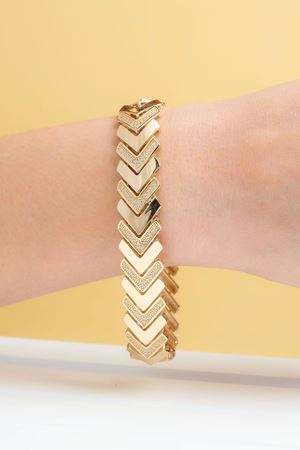 14 Ayar Altın Taşlı Fantezi Bileklik