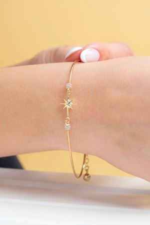 14 Ayar Altın Kutup Yıldızı Figürlü Bileklik
