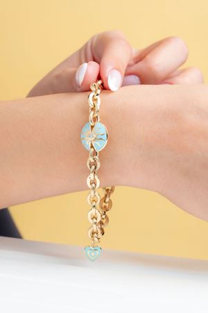 14 Ayar Altın Güneş Figürlü Bileklik