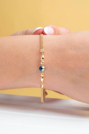 14 Ayar Altın Nazar Boncuklu Altın Bileklik