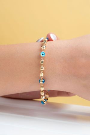 14 Ayar Altın Nazar Boncuklu Bileklik