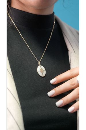 14 Ayar Altın Kutup Yıldızı Kolye