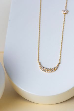 14 Ayar Altın Minimal Ay Yıldız Kolye